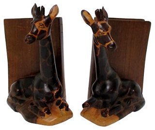 Retro Gallery African Giraffe Bookends Pair One Kings Lane