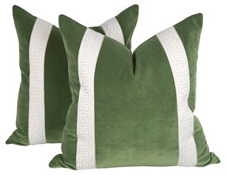 sage velvet pillow