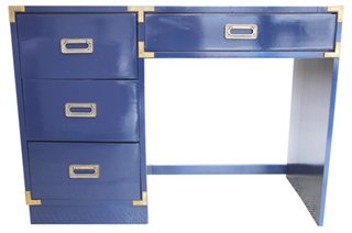 Rare And Worthy Navy Campaign Style Desk One Kings Lane