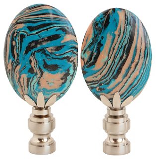 Wallpaper Pythagoras Place Swirled Beach Blue Lamp Finials Pair One Desktop Wallpaper