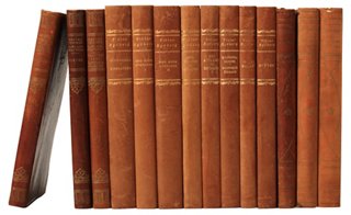 Scandinavian Leather Bound Books S 14 Decorative Book Sets