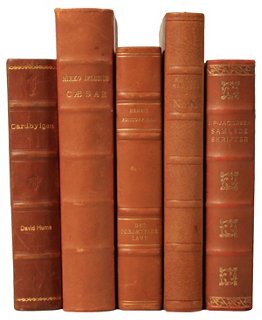 Danish Leather Bound Books S 5 Decorative Book Sets Books