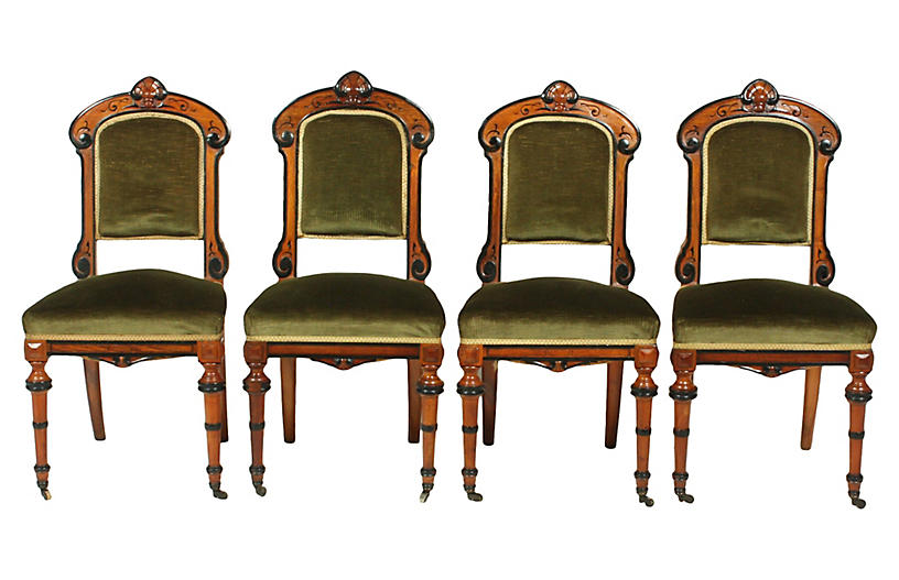 Blink Home Vintique Renaissance Revival Parlor Chairs S 4 One