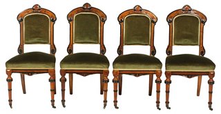 Blink Home Vintique Renaissance Revival Parlor Chairs S 4 One