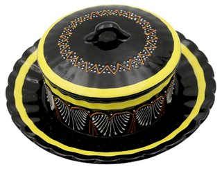 French Art Deco Quimper Butter Dish Sale Decor One Kings Lane
