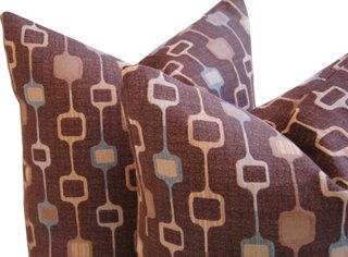 1960s Retro Abstract Fabric Pillows Pr Vintage Sale By