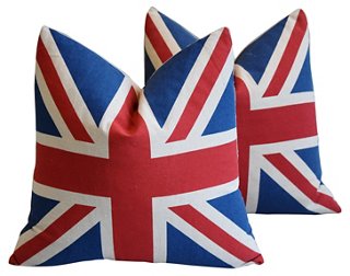 Mike Seratt Of The Prized Pig British Union Jack Flag Pillows