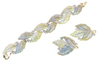 Neil Zevnik 1960s Lisner Carved Leaf Bracelet Suite One Kings Lane