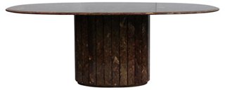 Something Vintage Mid Century Modern Marble Dining Table One Kings Lane