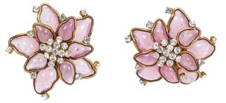 Vintage Lux - Chanel Pink Gripoix Flower Earrings | One Kings Lane