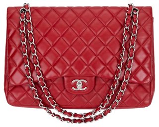 chanel red shoulder bag