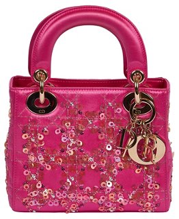 Vintage Lux Mini Lady Dior Couture Hot Pink Sequins One Kings Lane