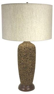 mid century cork lamp